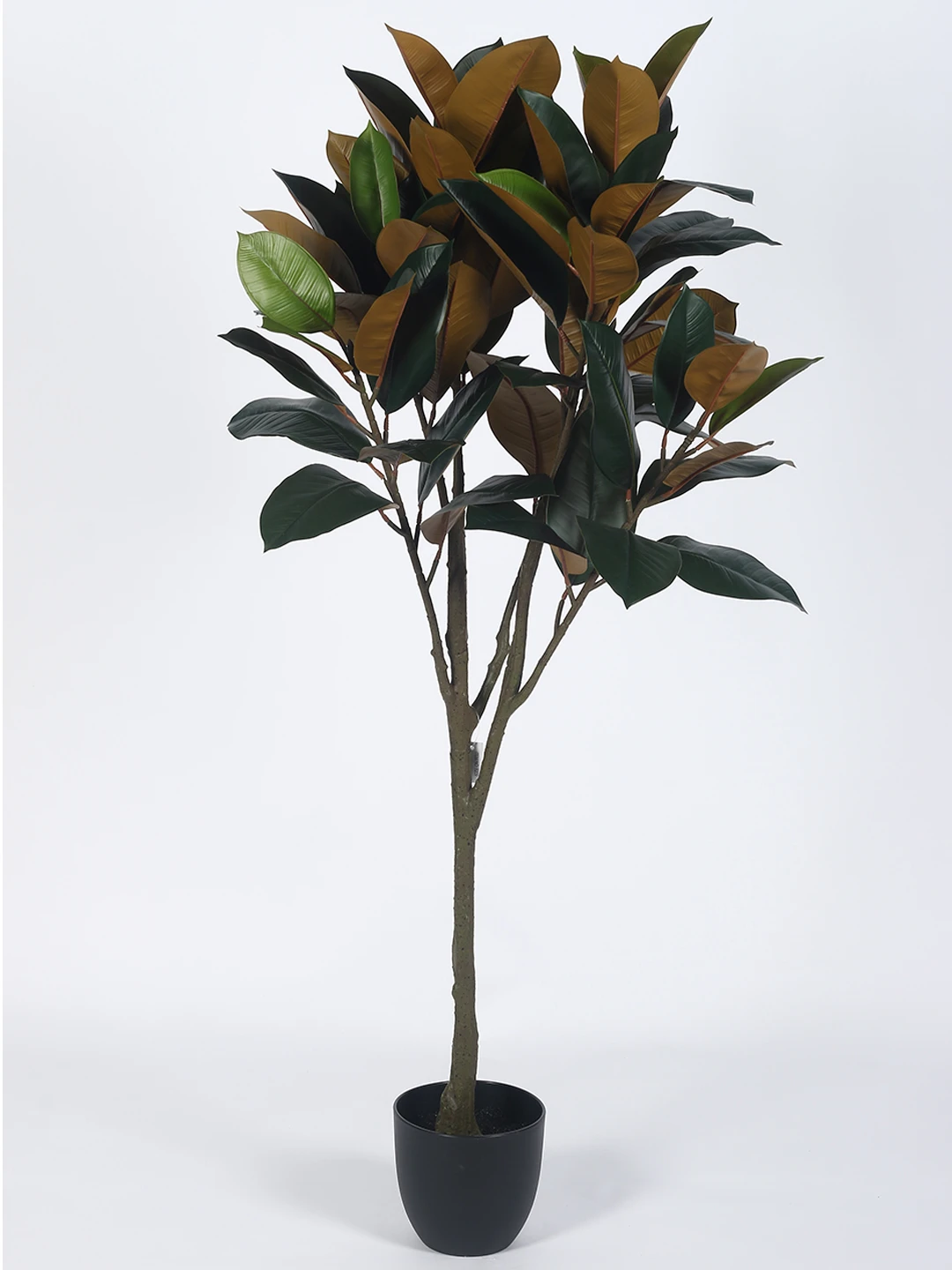 Artificial Plant 59inch Artificial Red Rubber Plant With Black Pot |Home Decor,Office Decor Perfect Housewarming Gift,Set of 1