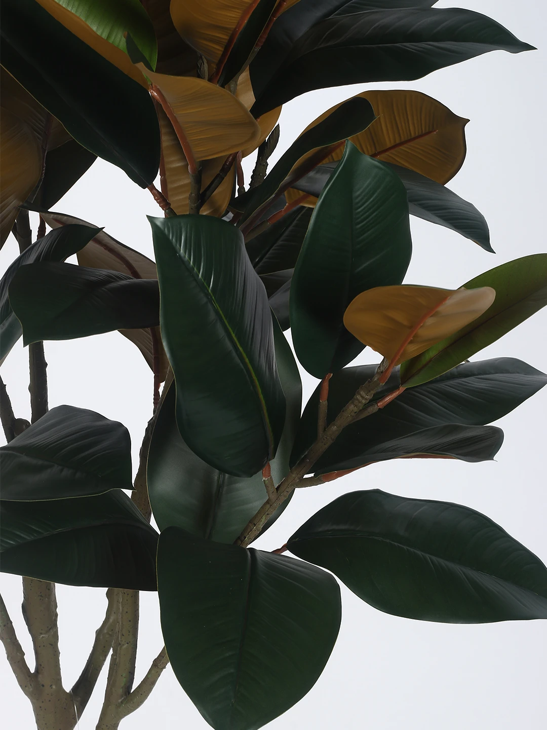 Artificial Plant 59inch Artificial Red Rubber Plant With Black Pot |Home Decor,Office Decor Perfect Housewarming Gift,Set of 1