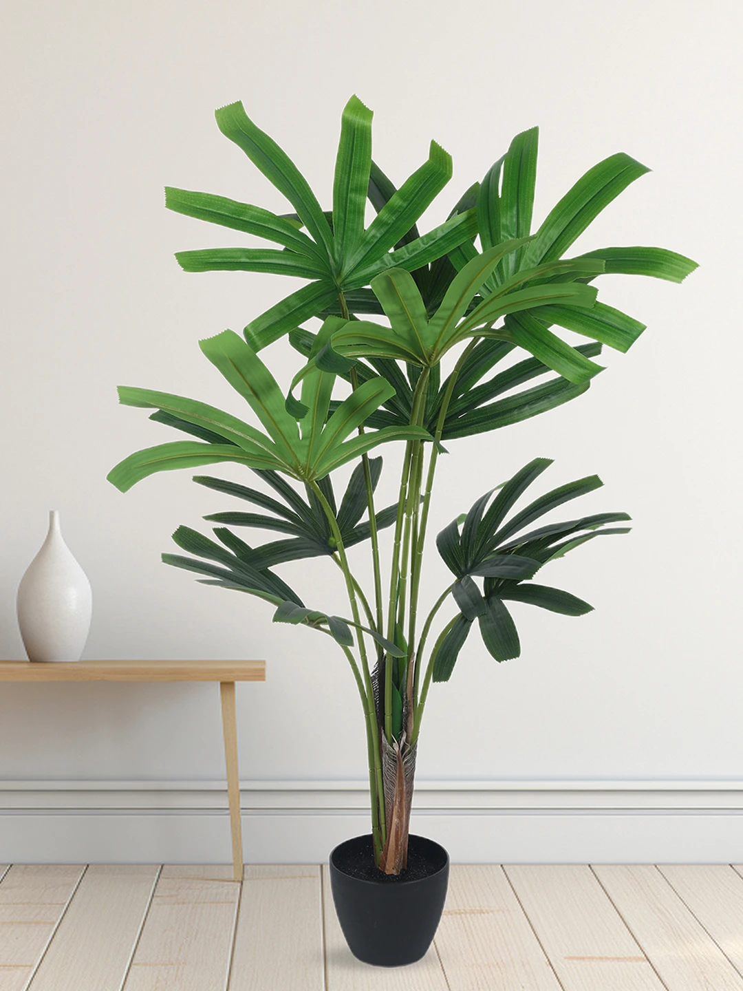 Artificial Plant 47inch Artificial Real Touch Banana Plant With Black Pot|Home Decor,Office Decor Perfect Housewarming Gift,Set of 1