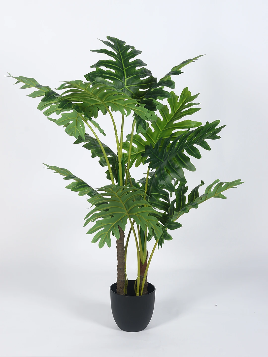 Artificial Plant  47inch Artificial Real Touch Happy Philo Plant With Black Pot|Home Decor,Office Decor Perfect Housewarming Gift,Set of 1