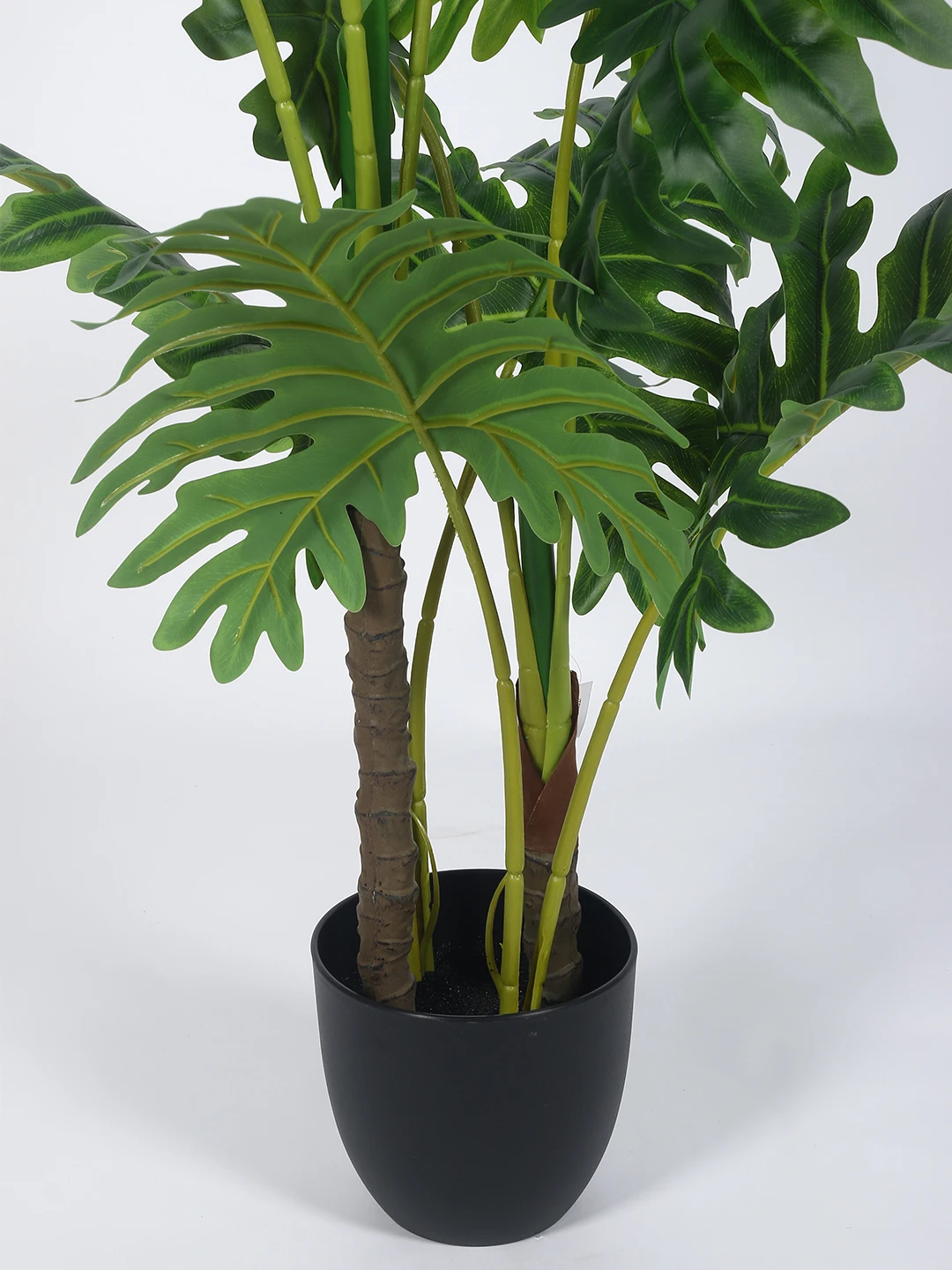 Artificial Plant  47inch Artificial Real Touch Happy Philo Plant With Black Pot|Home Decor,Office Decor Perfect Housewarming Gift,Set of 1
