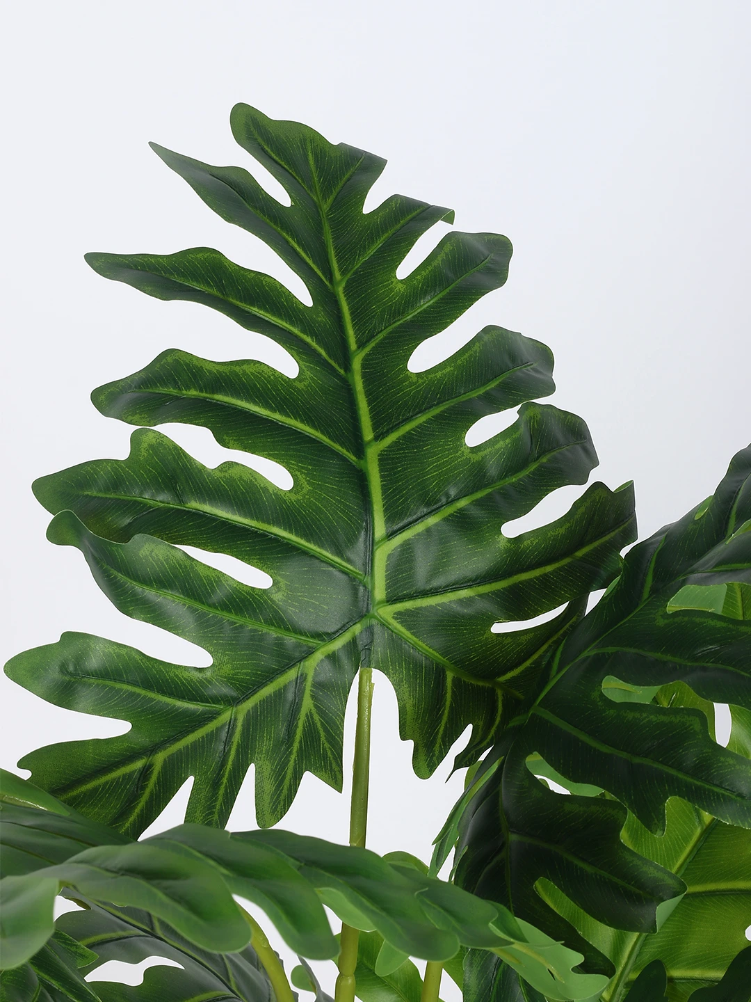 Artificial Plant  47inch Artificial Real Touch Happy Philo Plant With Black Pot|Home Decor,Office Decor Perfect Housewarming Gift,Set of 1