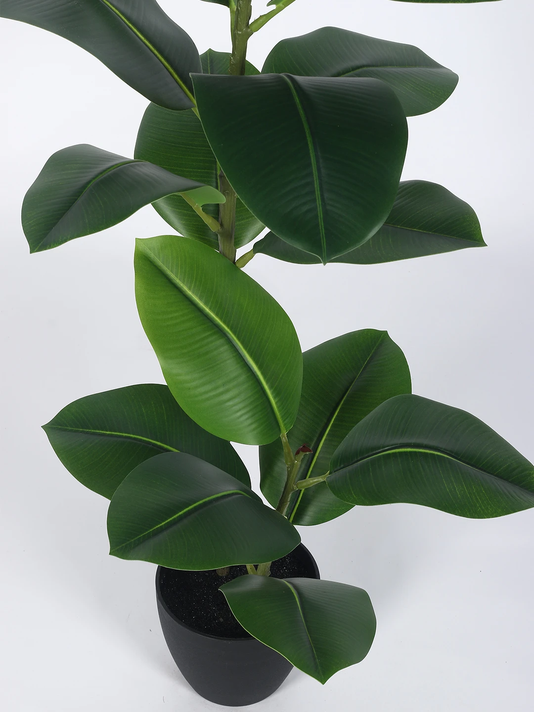 Artificial Plant 47inch Artificial Real Touch Rubber Plant With Black Pot|Home Decor,Office Decor Perfect Housewarming Gift,Set of 1