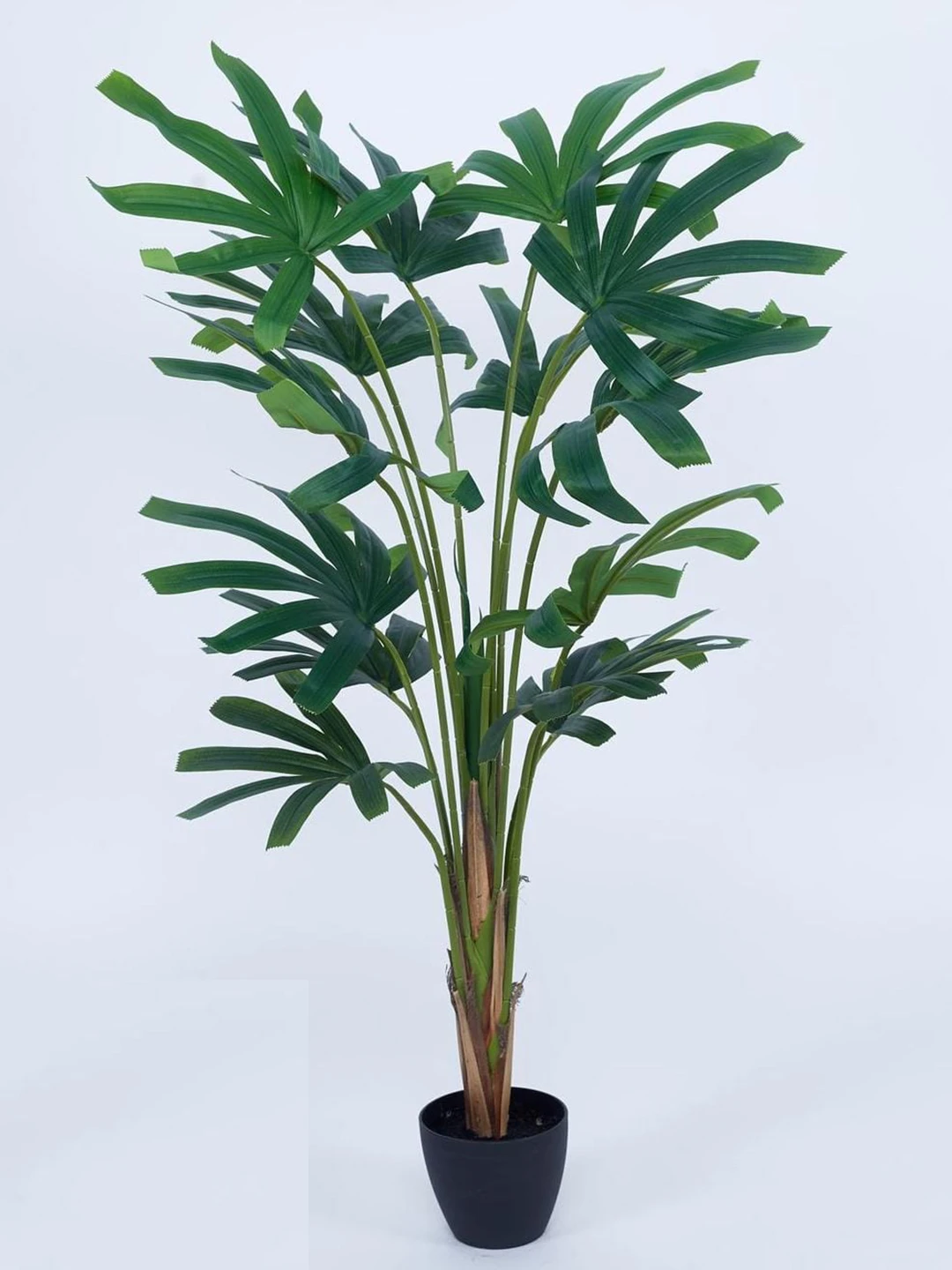 Artificial Plant 47inch Artificial Rabish palm Plant With Black Pot |Home Decor,Office Decor Perfect Housewarming Gift,Set of 1