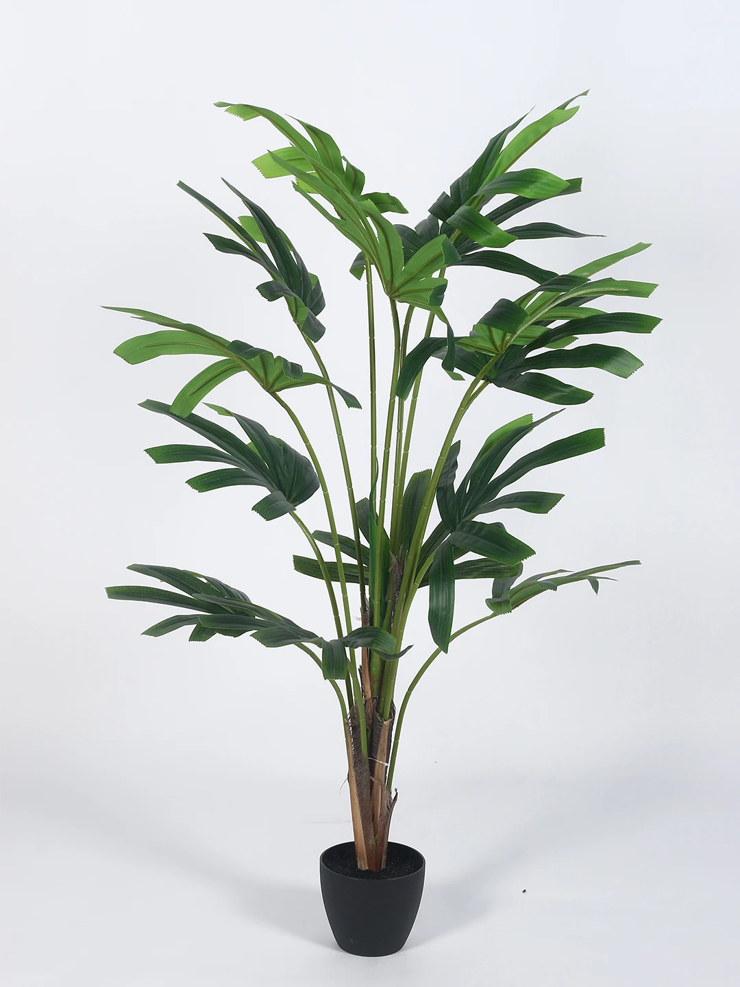 Artificial Plant 47inch Artificial Rabish palm Plant With Black Pot |Home Decor,Office Decor Perfect Housewarming Gift,Set of 1