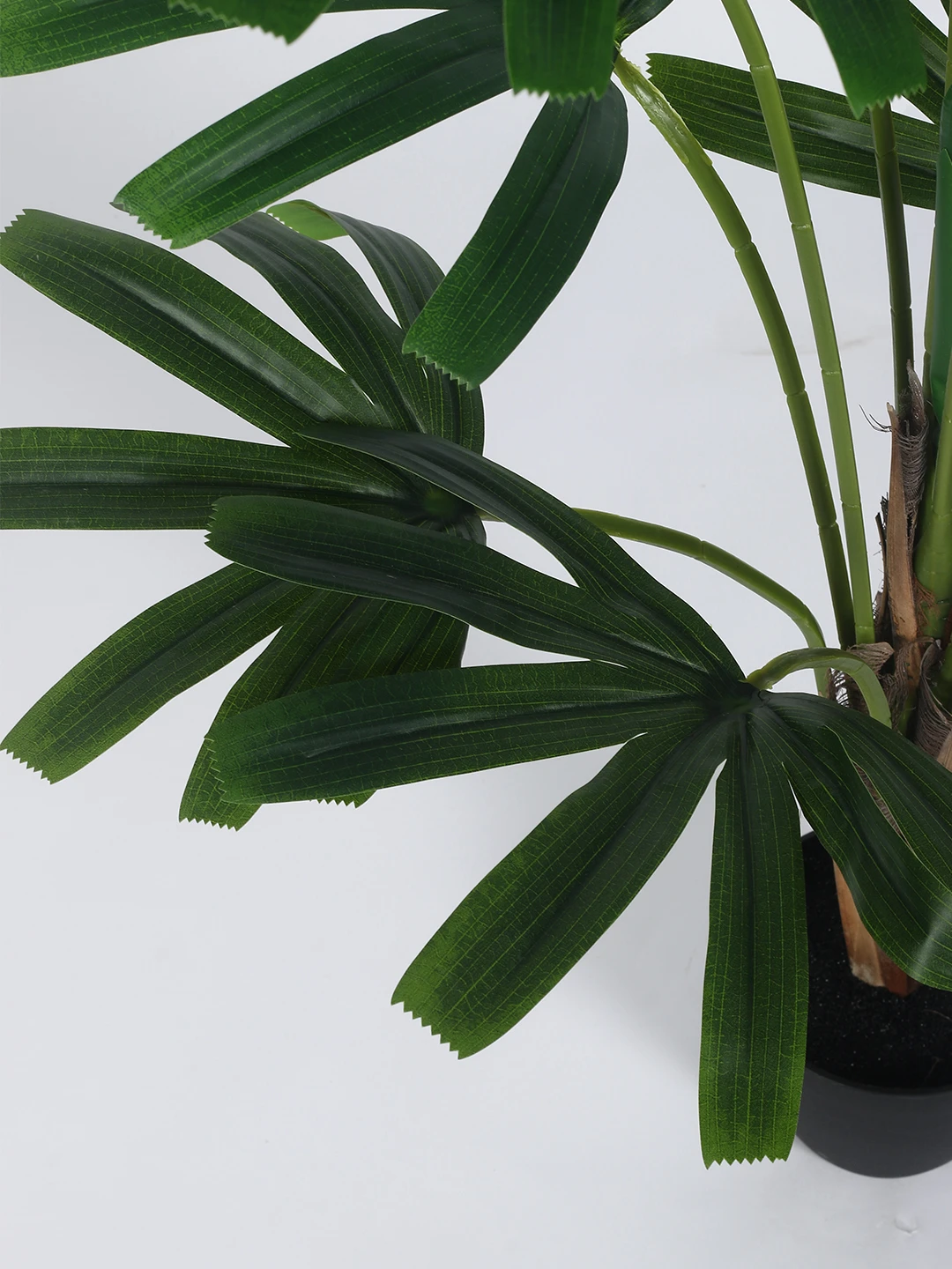 Artificial Plant 47inch Artificial Rabish palm Plant With Black Pot |Home Decor,Office Decor Perfect Housewarming Gift,Set of 1