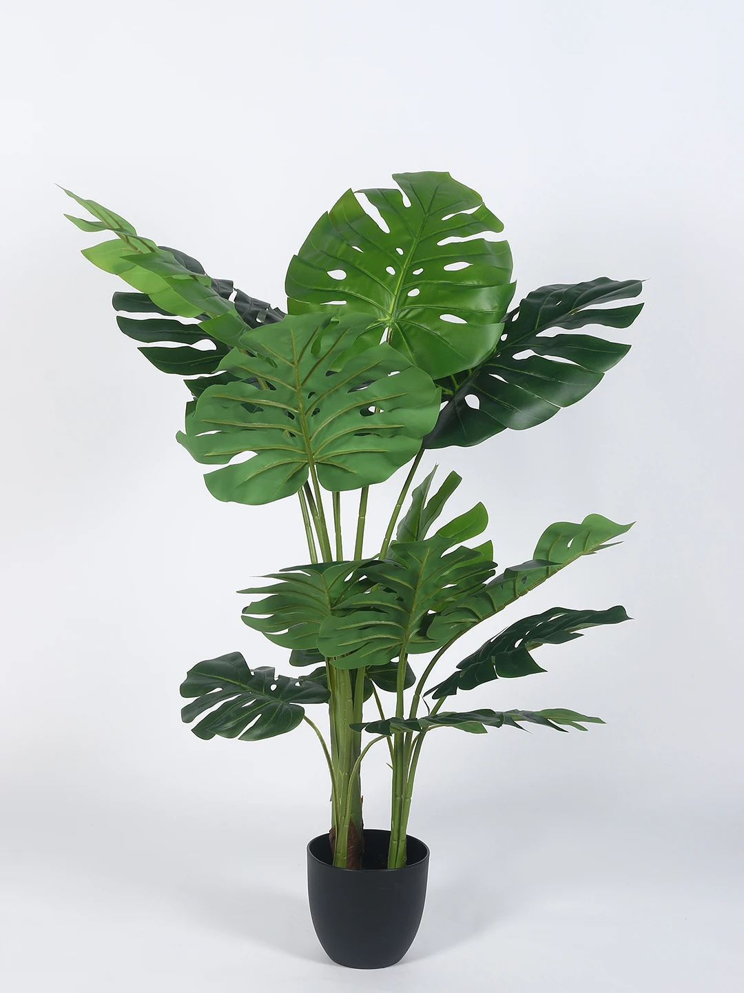Artificial Plant 47inch Artificial Real Touch Monstera Plants With Black Pot|Home Decor,Office Decor Perfect Housewarming Gift,Set of 1