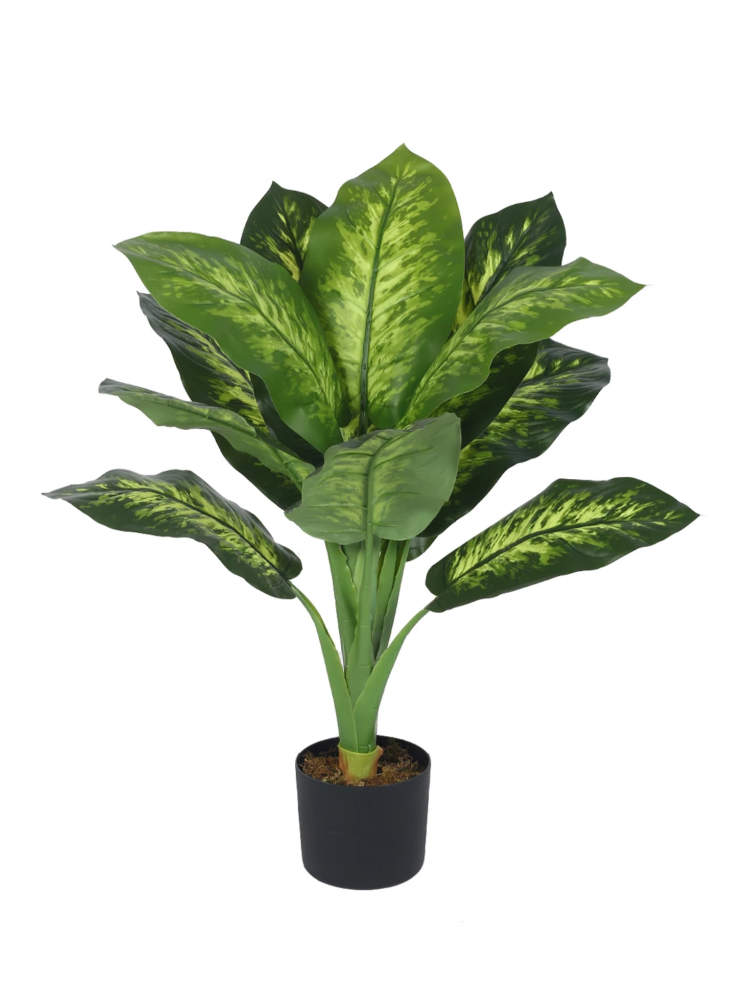 Artificial Plant 35inch Artificial Real Touch Calathea Plants With Black Pot |Home Decor,Office Decor Perfect decor Gift,Set of 1