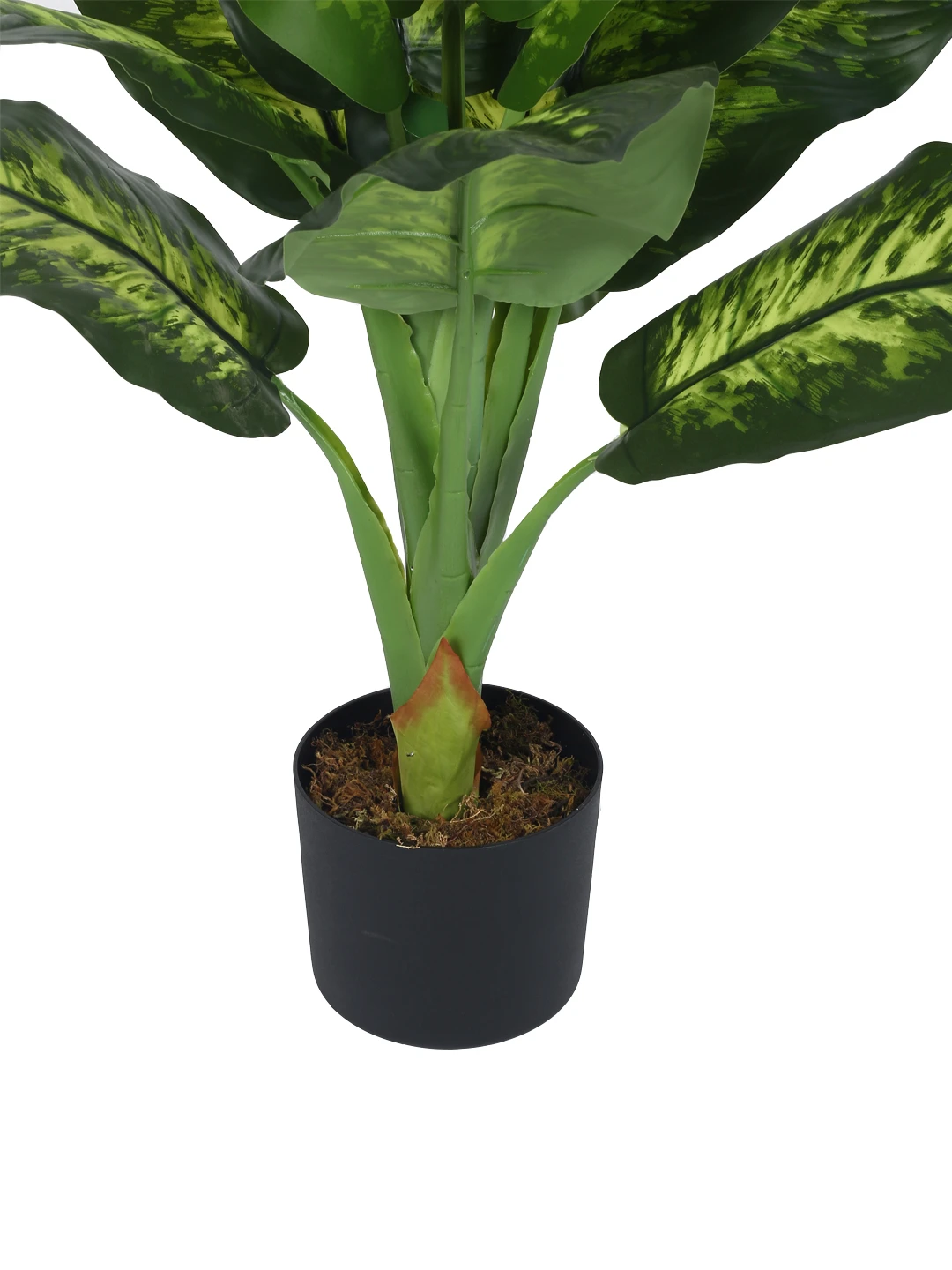 Artificial Plant 35inch Artificial Real Touch Calathea Plants With Black Pot |Home Decor,Office Decor Perfect decor Gift,Set of 1