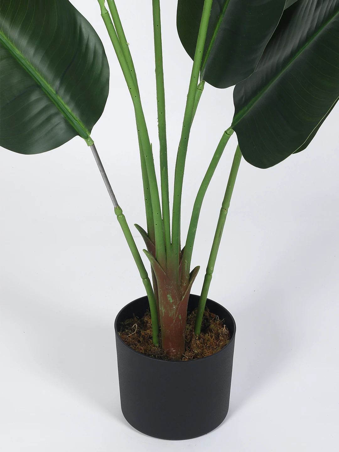 Artificial Plant  47inch Artificial Real Touch Banana Plant With Black Pot|Home Decor,Office Decor Perfect Housewarming Gift,Set of 1