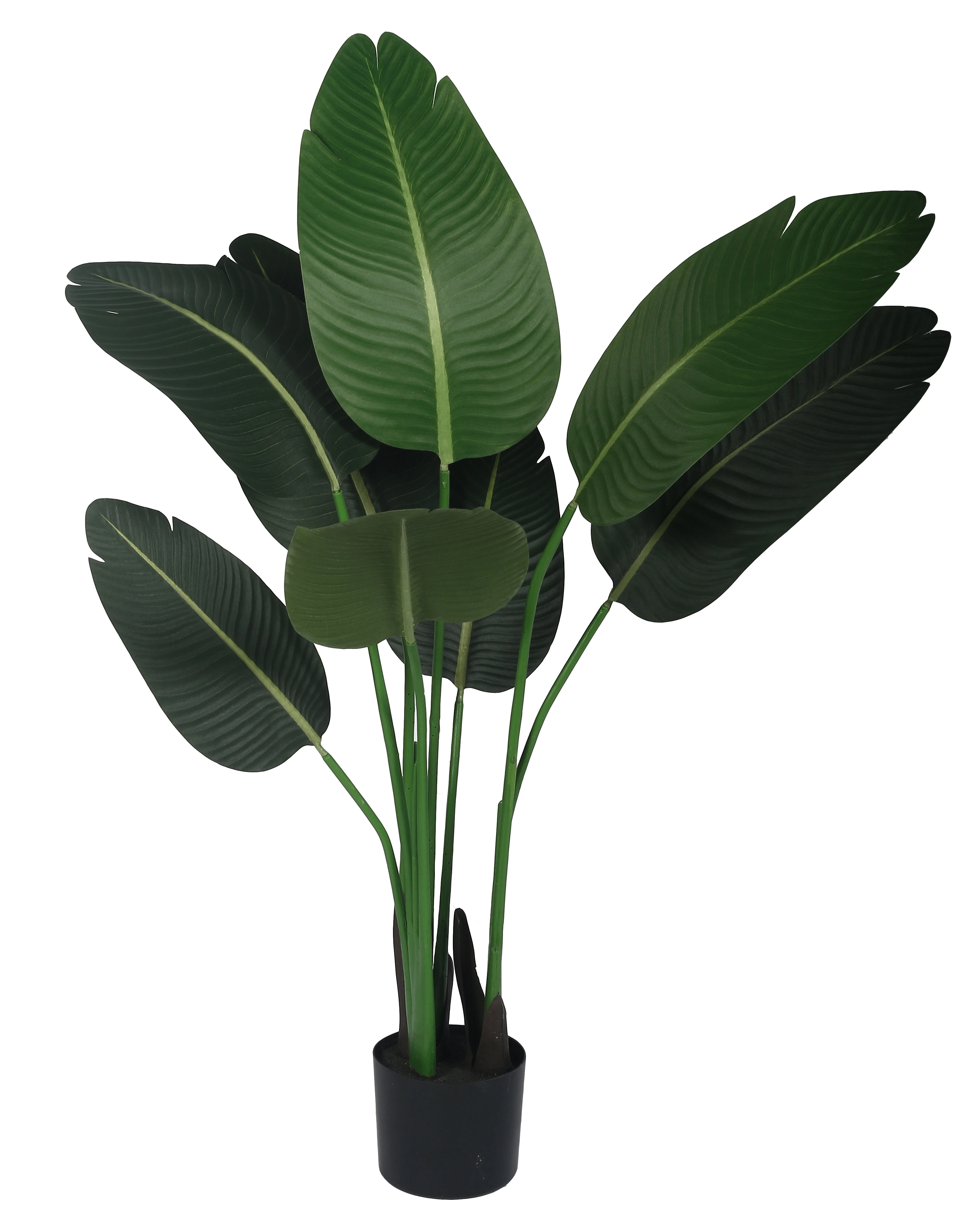 Artificial Plant 47inch Artificial Banana Plant With Black Pot|Home Decor,Office Decor Perfect Housewarming Gift,Set of 1