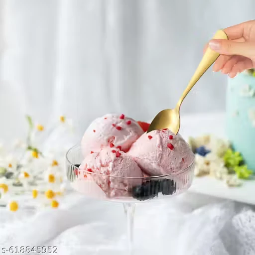 NSCC Golden Set of 6 Dessert Spoons – Stainless Steel Satin Finish Gold Teaspoons | Coffee & Espresso Spoons | Dishwasher Safe | Ideal for Dining & Hotels