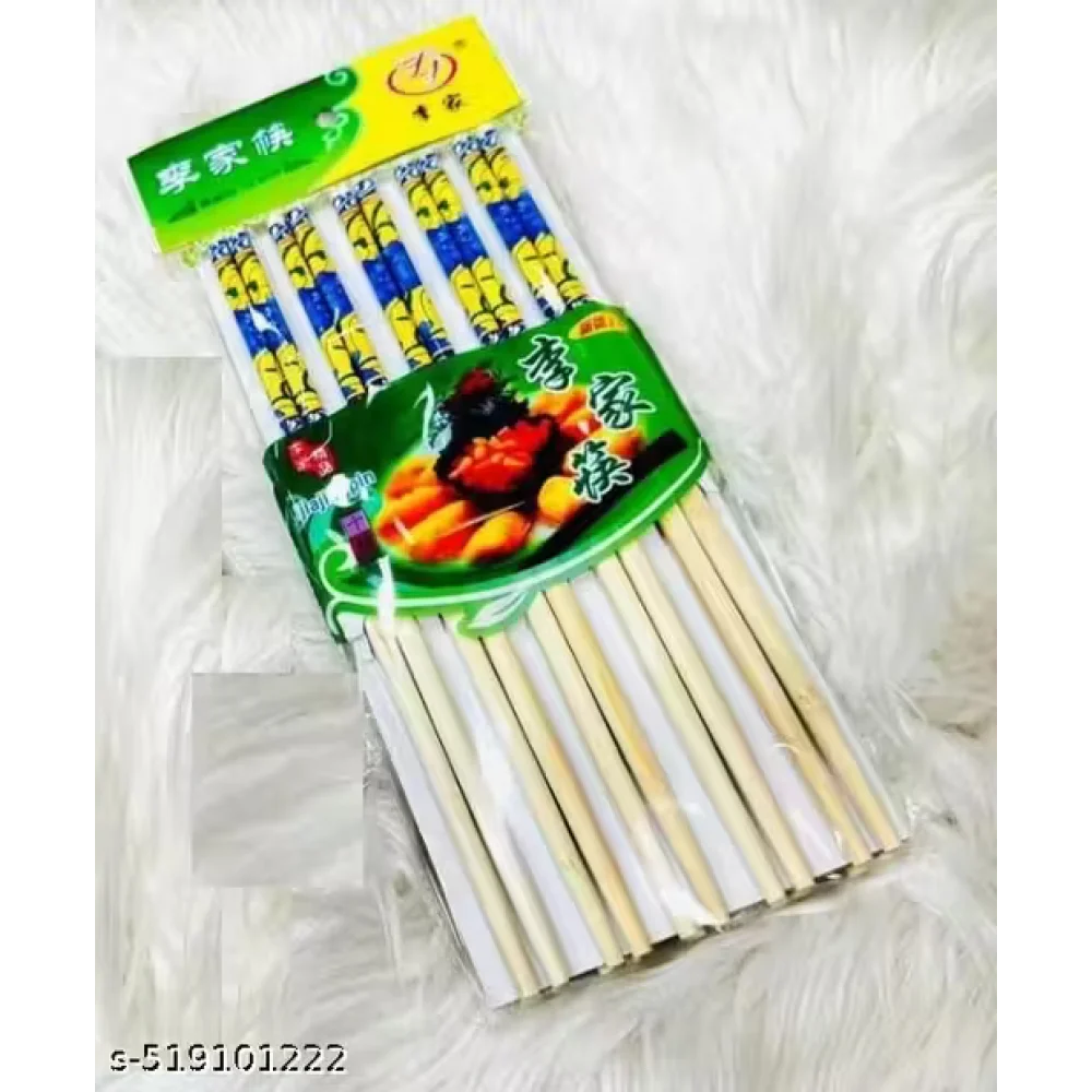 5 Pairs Natural Bamboo Chopsticks – Reusable Classic Japanese Style Chopsticks | Dishwasher Safe | Ideal for Dining & Hotels