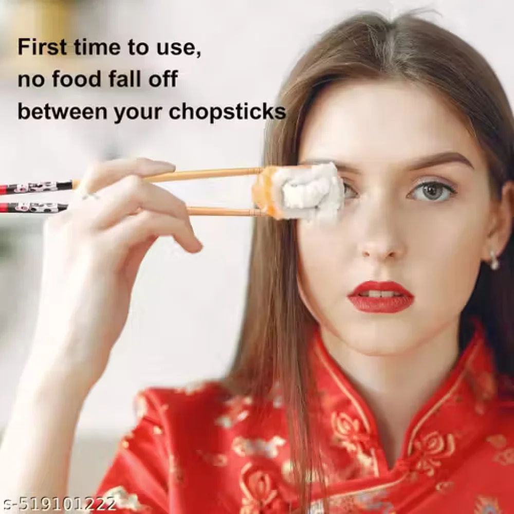 5 Pairs Natural Bamboo Chopsticks – Reusable Classic Japanese Style Chopsticks | Dishwasher Safe | Ideal for Dining & Hotels