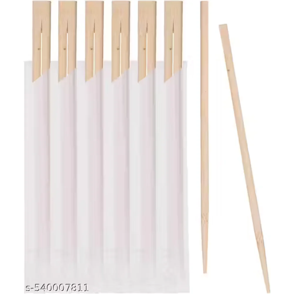 Pack of 25 Pairs Premium 8-Inch Disposable Bamboo Chopsticks – Individually Sleeved, Eco-Friendly Wooden Chopsticks for Noodles, Sushi & Asian Food (Dining / Hotel Use)