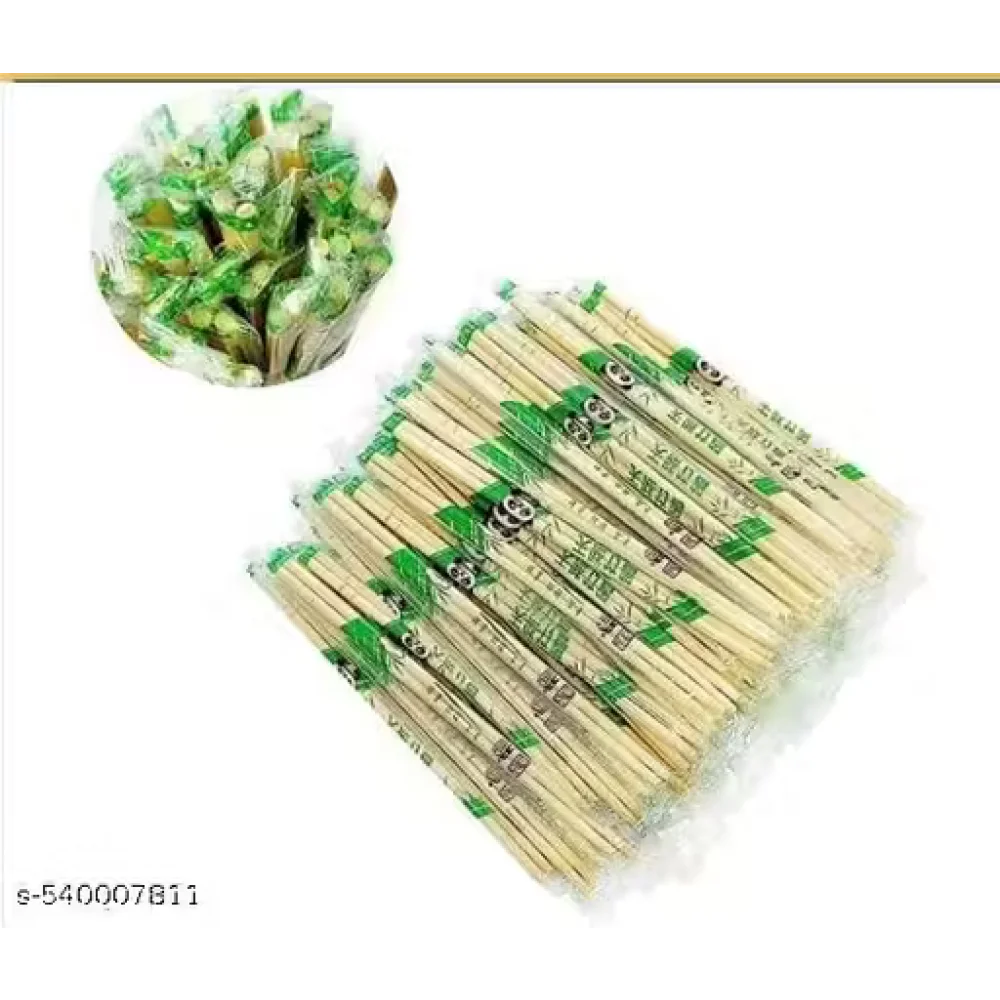 Pack of 25 Pairs Premium 8-Inch Disposable Bamboo Chopsticks – Individually Sleeved, Eco-Friendly Wooden Chopsticks for Noodles, Sushi & Asian Food (Dining / Hotel Use)