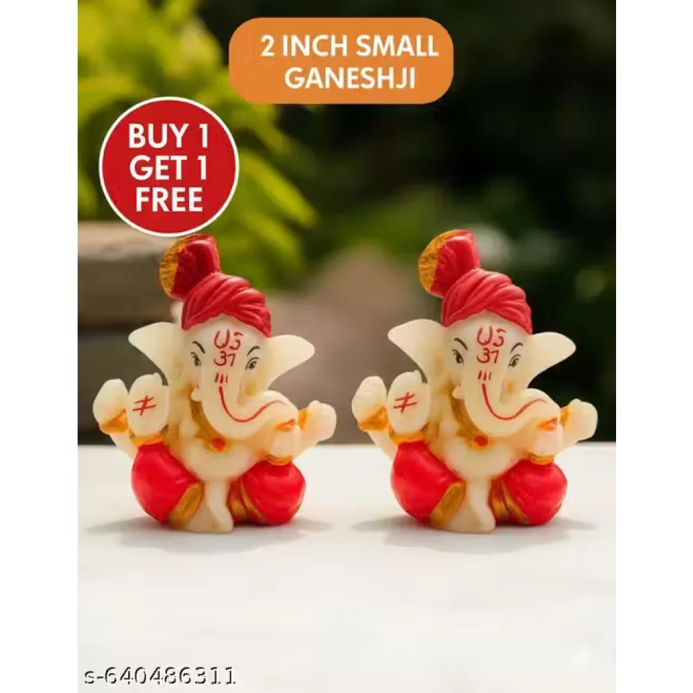Small Ganeshji Murti for Car, Home & Office – Set of 2