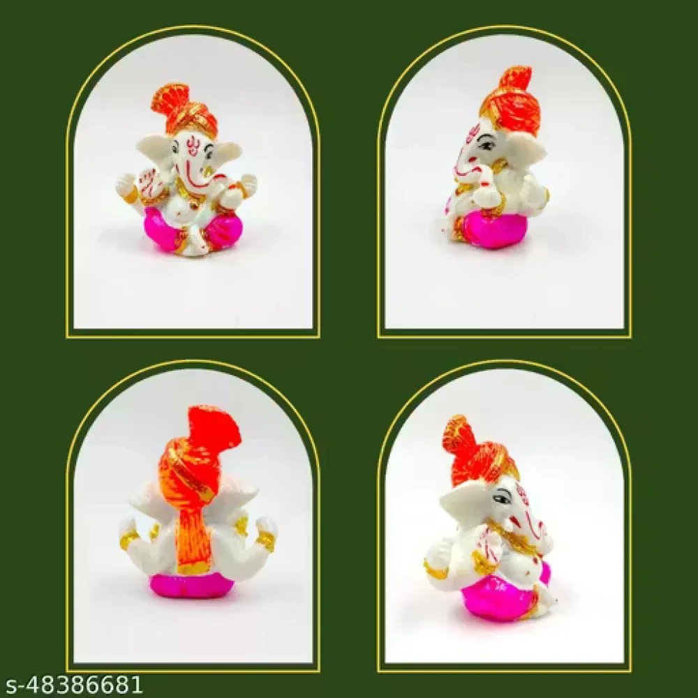 NSCC Ganesh Idol for Car Dashboard & Home Temple – Small Ganpati Murti for Decoration | Attractive Idols & Figurines