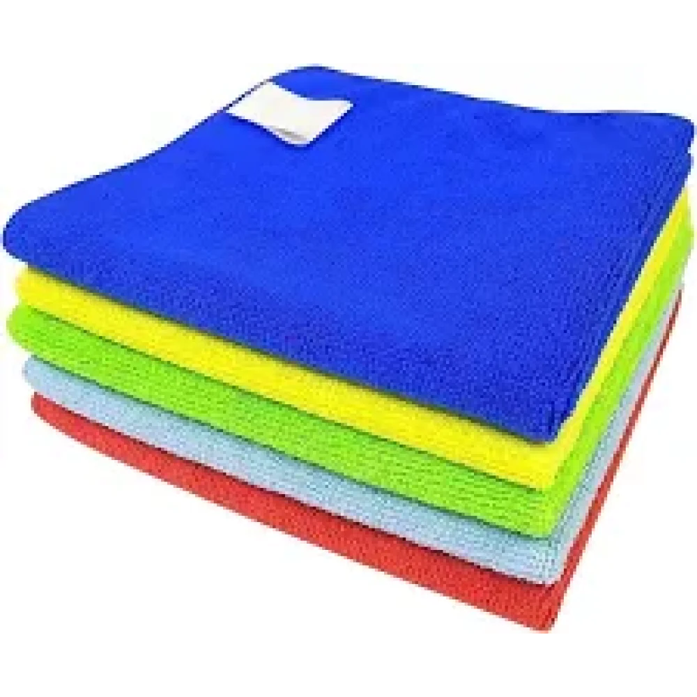 Microfiber Cleaning Cloth Set of 4 – 40x40 cm, 280 GSM Multi-Color Thick Lint & Streak-Free Towels – Multipurpose Microfibre Cloth for Car, Bike, Kitchen & Home Cleaning
