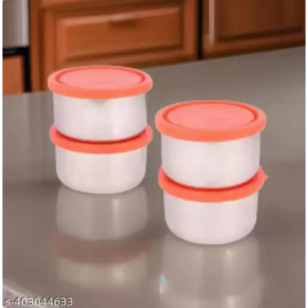 NSCC Only 4 Pieces Steel Containers 4 × 300 ml – Stainless Steel Leak-Resistant Food Storage Containers