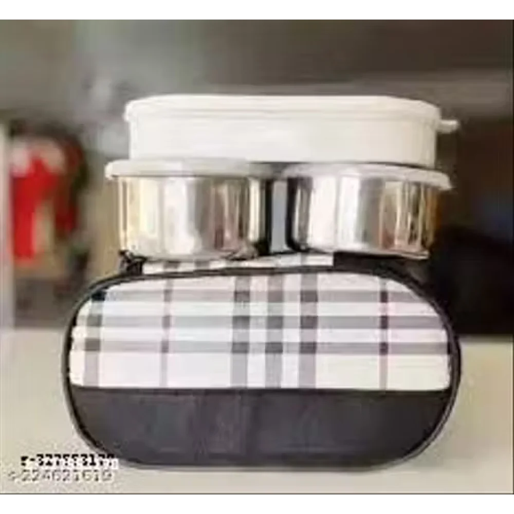 1 Piece Topware College & School Combo Double Decker Lunch Box (750 ml) – 3 Containers Thermoware Lunchbox