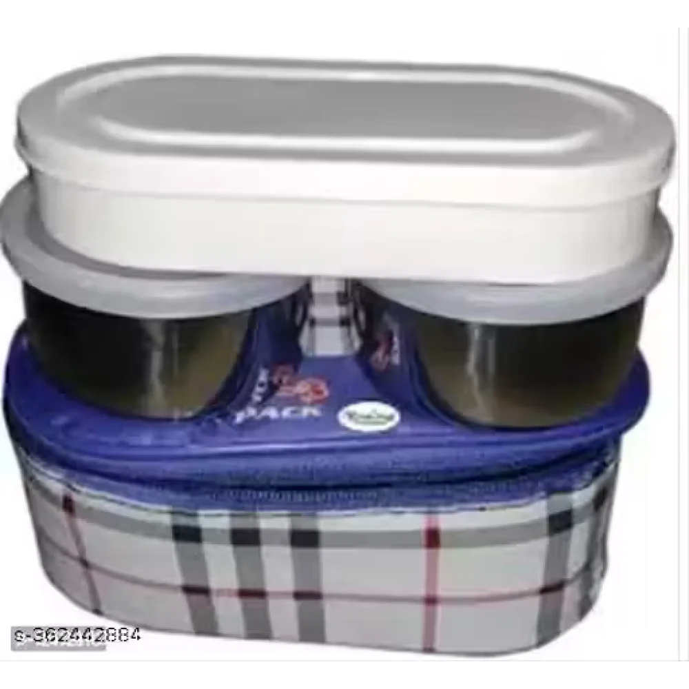Pack of 2  Kids College & School Combo Double Decker Lunch Box (750 ml) – 3 Containers  Lunchbox.