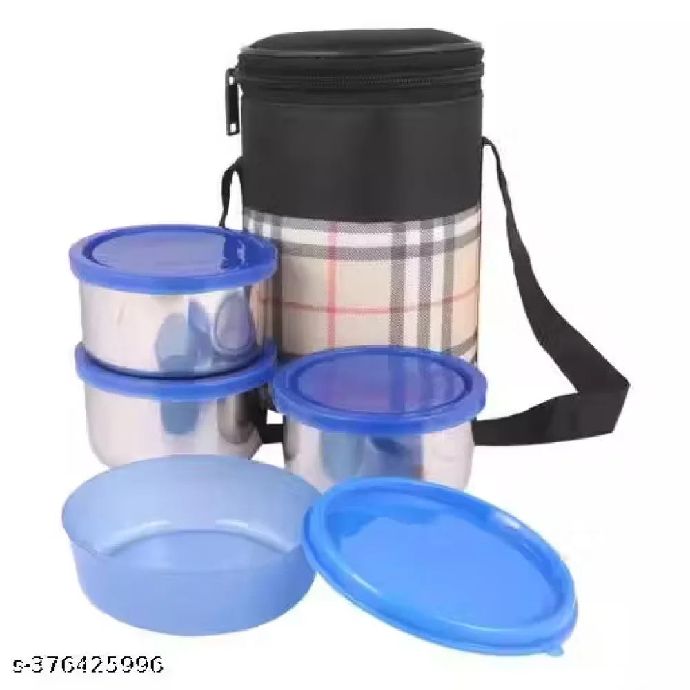 Topware Testy-4 Lunch Box Set (1000 ml) – Assorted Colors, 4 Compartment Food Storage Containe
