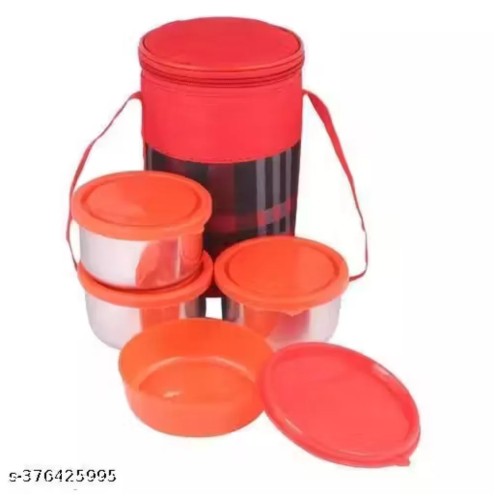 Topware Testy-4 Lunch Box Set (1000 ml) – Assorted Colors, 4 Compartment Food Storage Containe