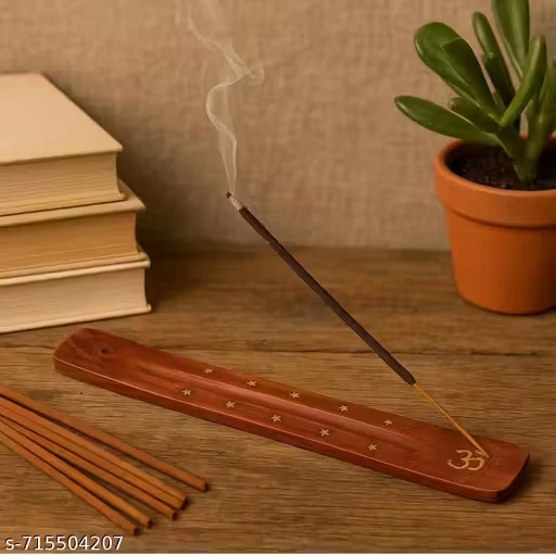 Wooden Agarbatti Stand | Incense Stick Holder with Ash Catcher | Handcrafted Pooja Dhoop Stand for Home & Temple