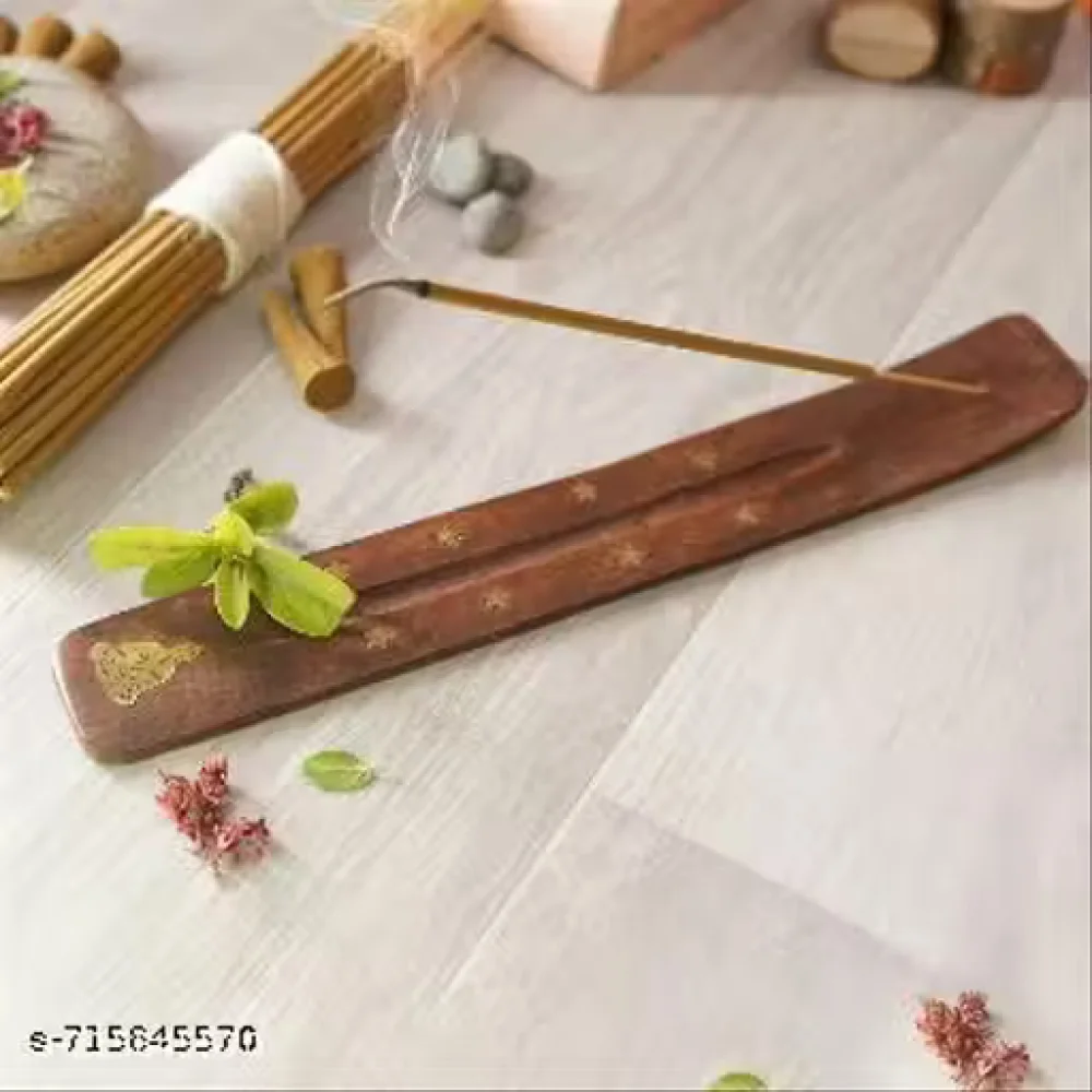 Wooden Agarbatti Stand | Incense Stick Holder with Ash Catcher | Handcrafted Pooja Dhoop Stand for Home & Temple