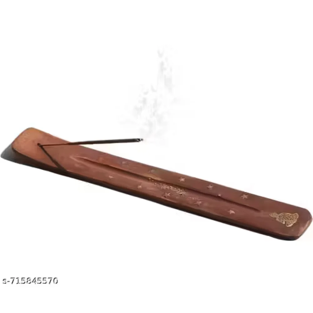 Wooden Agarbatti Stand | Incense Stick Holder with Ash Catcher | Handcrafted Pooja Dhoop Stand for Home & Temple