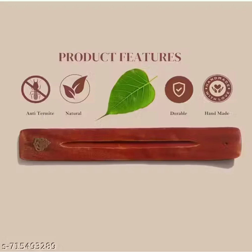 Wooden Agarbatti Stand | Incense Stick Holder with Ash Catcher | Handcrafted Pooja Dhoop Stand for Home & Temple