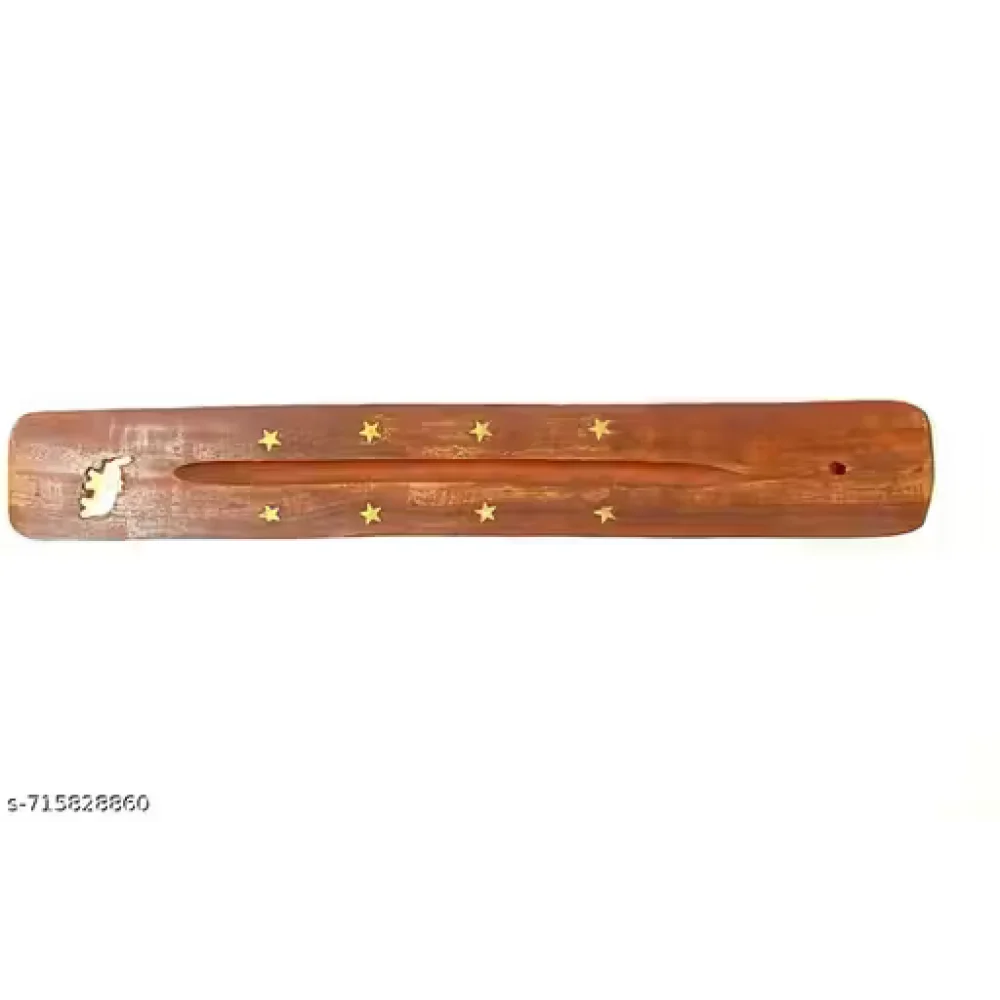 Wooden Agarbatti Stand | Incense Stick Holder with Ash Catcher | Handcrafted Pooja Dhoop Stand for Home & Temple
