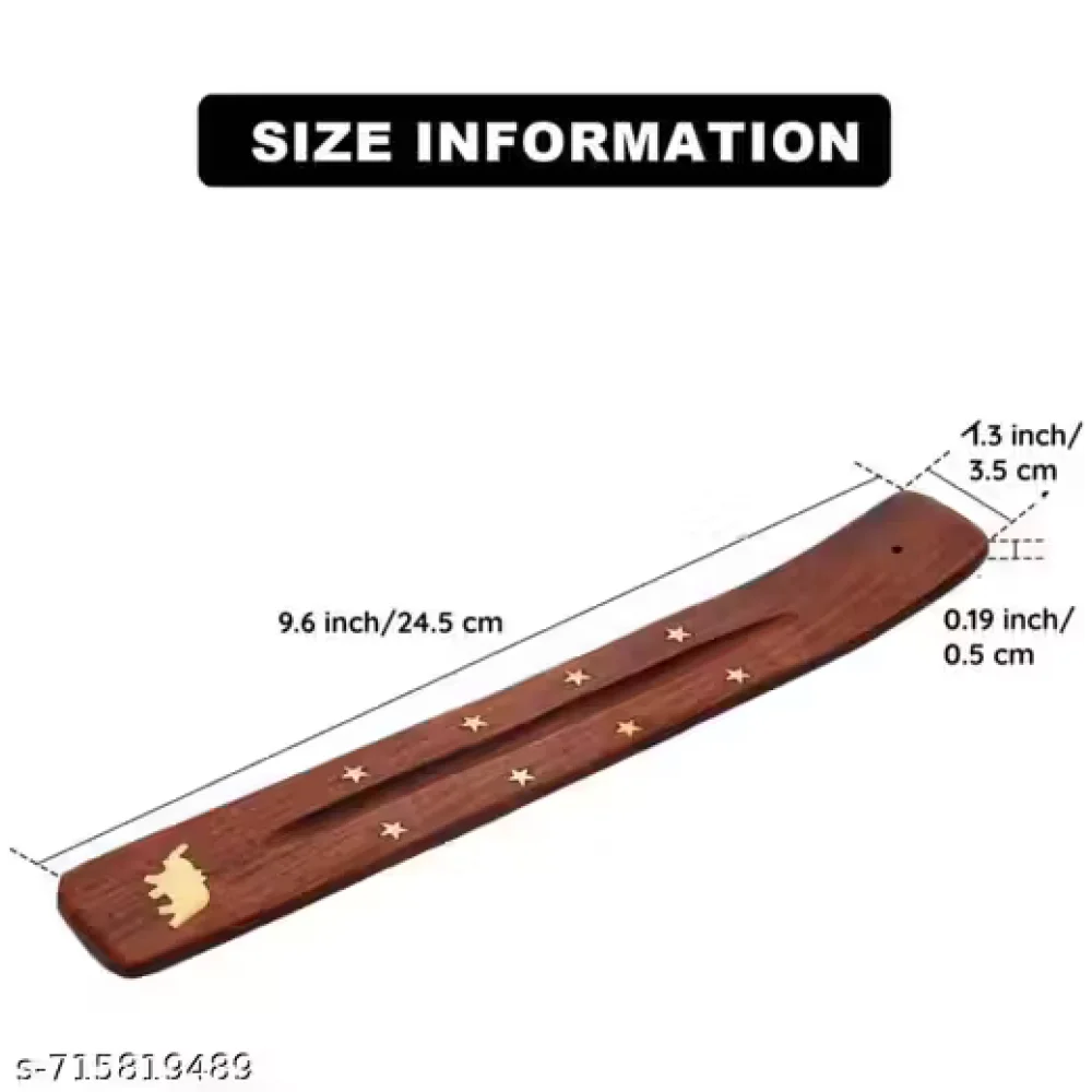 Wooden Agarbatti Stand | Incense Stick Holder with Ash Catcher | Handcrafted Pooja Dhoop Stand for Home & Temple