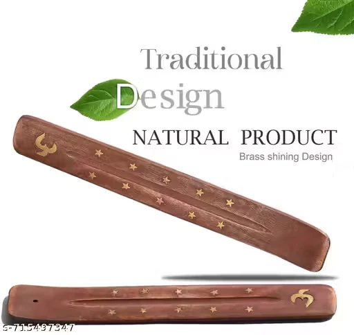 Wooden Agarbatti Stand | Incense Stick Holder with Ash Catcher | Handcrafted Pooja Dhoop Stand for Home & Temple