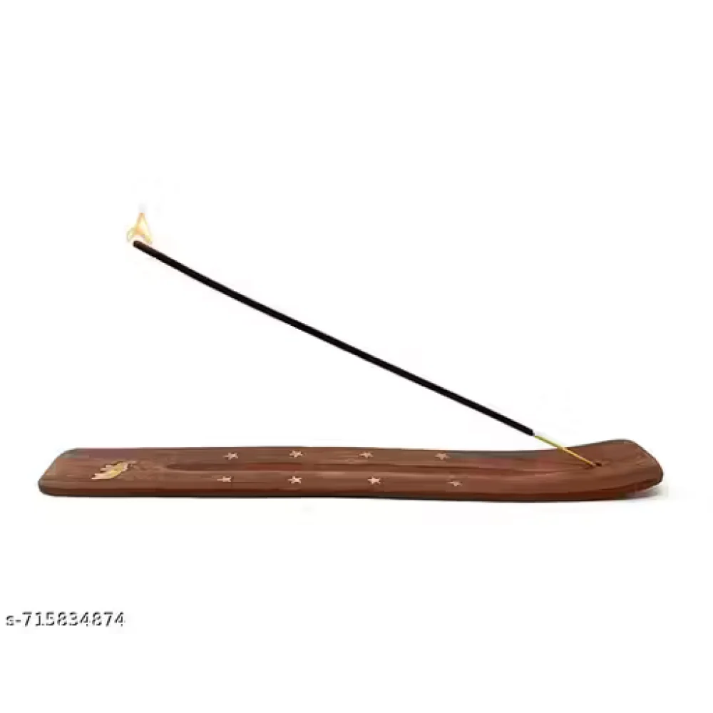 Wooden Agarbatti Stand | Incense Stick Holder with Ash Catcher | Handcrafted Pooja Dhoop Stand for Home & Temple