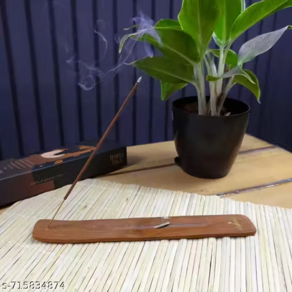 Wooden Agarbatti Stand | Incense Stick Holder with Ash Catcher | Handcrafted Pooja Dhoop Stand for Home & Temple