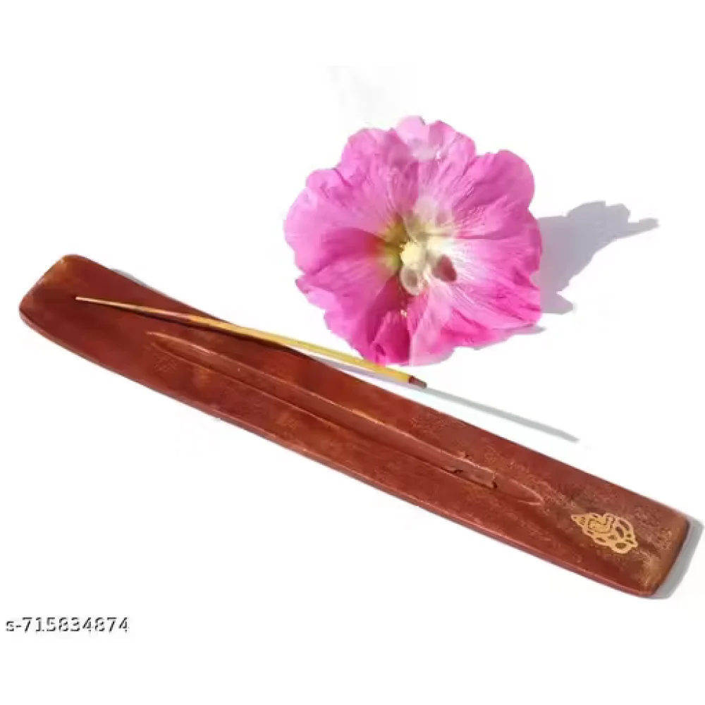 Wooden Agarbatti Stand | Incense Stick Holder with Ash Catcher | Handcrafted Pooja Dhoop Stand for Home & Temple