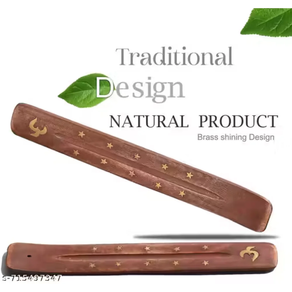Wooden Agarbatti Stand | Incense Stick Holder with Ash Catcher | Handcrafted Pooja Dhoop Stand for Home & Temple