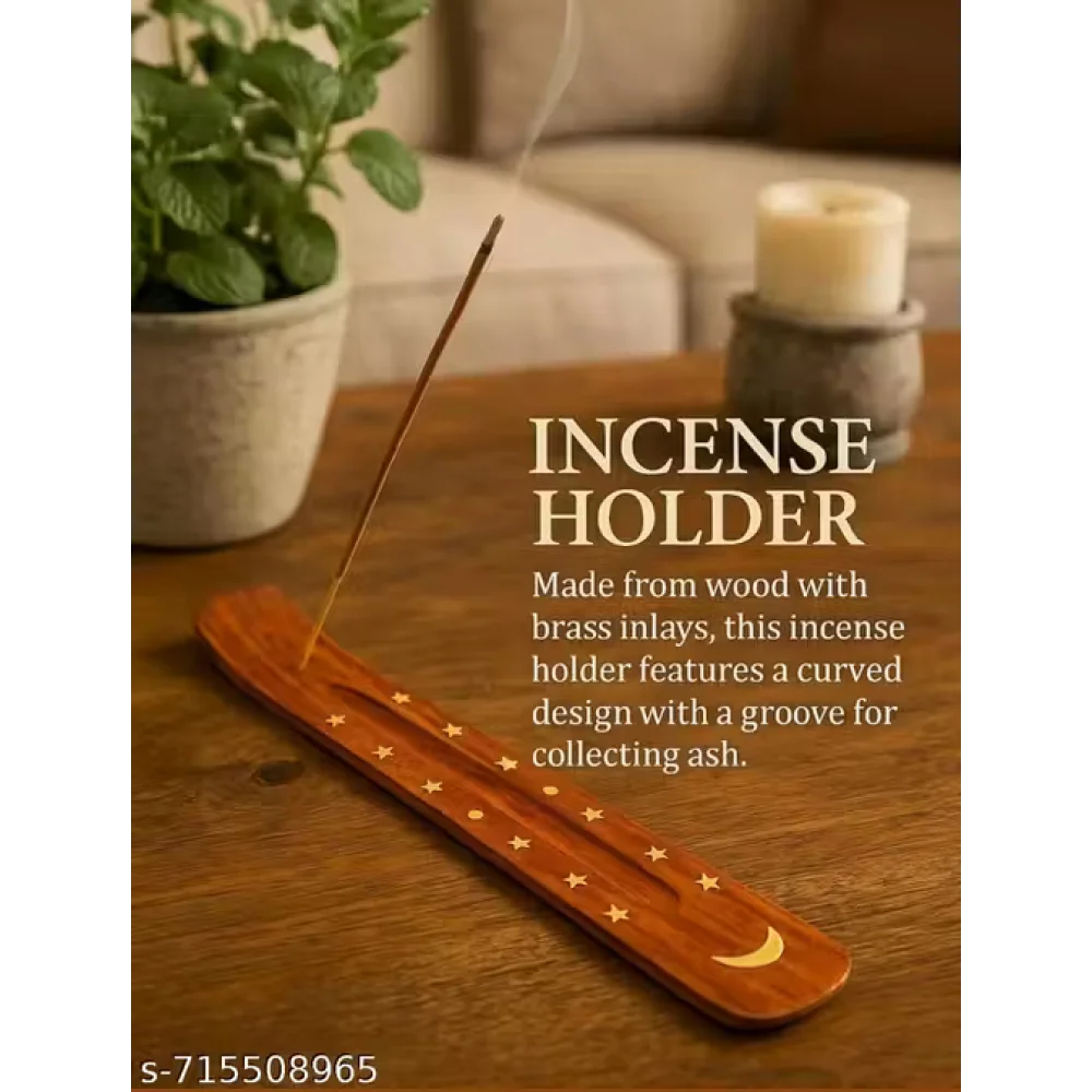 Wooden Agarbatti Stand | Incense Stick Holder with Ash Catcher | Handcrafted Pooja Dhoop Stand for Home & Temple