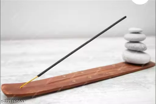 Wooden Agarbatti Stand | Incense Stick Holder with Ash Catcher | Handcrafted Pooja Dhoop Stand for Home & Temple
