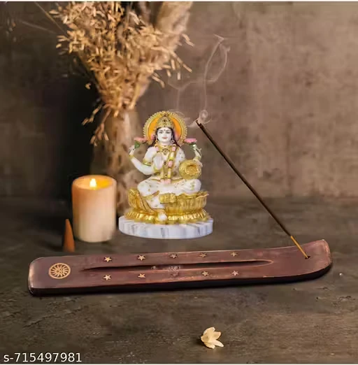 Wooden Agarbatti Stand | Incense Stick Holder with Ash Catcher | Handcrafted Pooja Dhoop Stand for Home & Temple