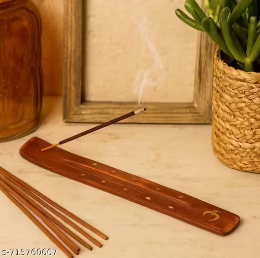 Wooden Agarbatti Stand | Incense Stick Holder with Ash Catcher | Handcrafted Pooja Dhoop Stand for Home & Temple