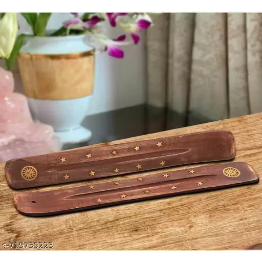 Wooden Agarbatti Stand | Incense Stick Holder with Ash Catcher | Handcrafted Pooja Dhoop Stand for Home & Temple