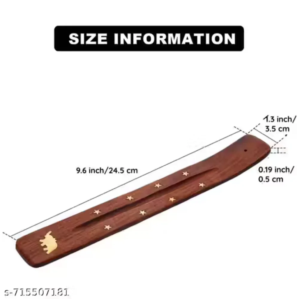 Wooden Agarbatti Stand | Incense Stick Holder with Ash Catcher | Handcrafted Pooja Dhoop Stand for Home & Temple