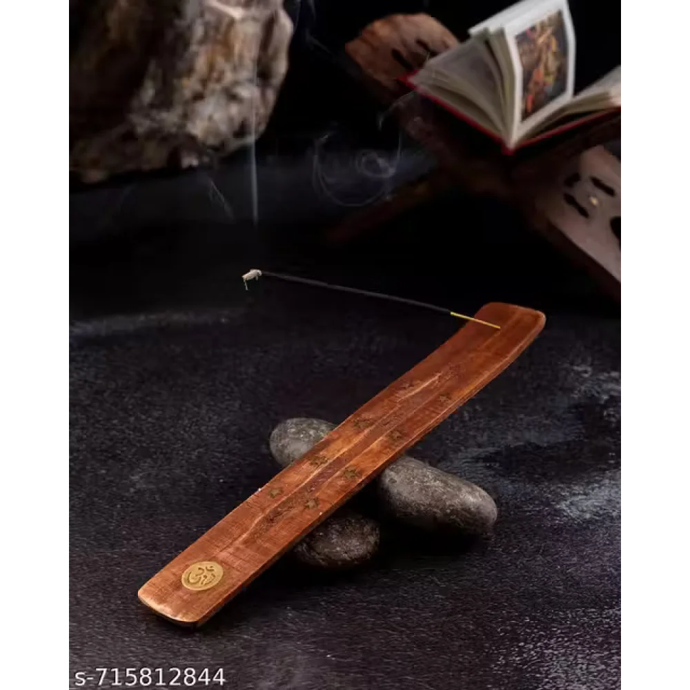 Wooden Agarbatti Stand | Incense Stick Holder with Ash Catcher | Handcrafted Pooja Dhoop Stand for Home & Temple