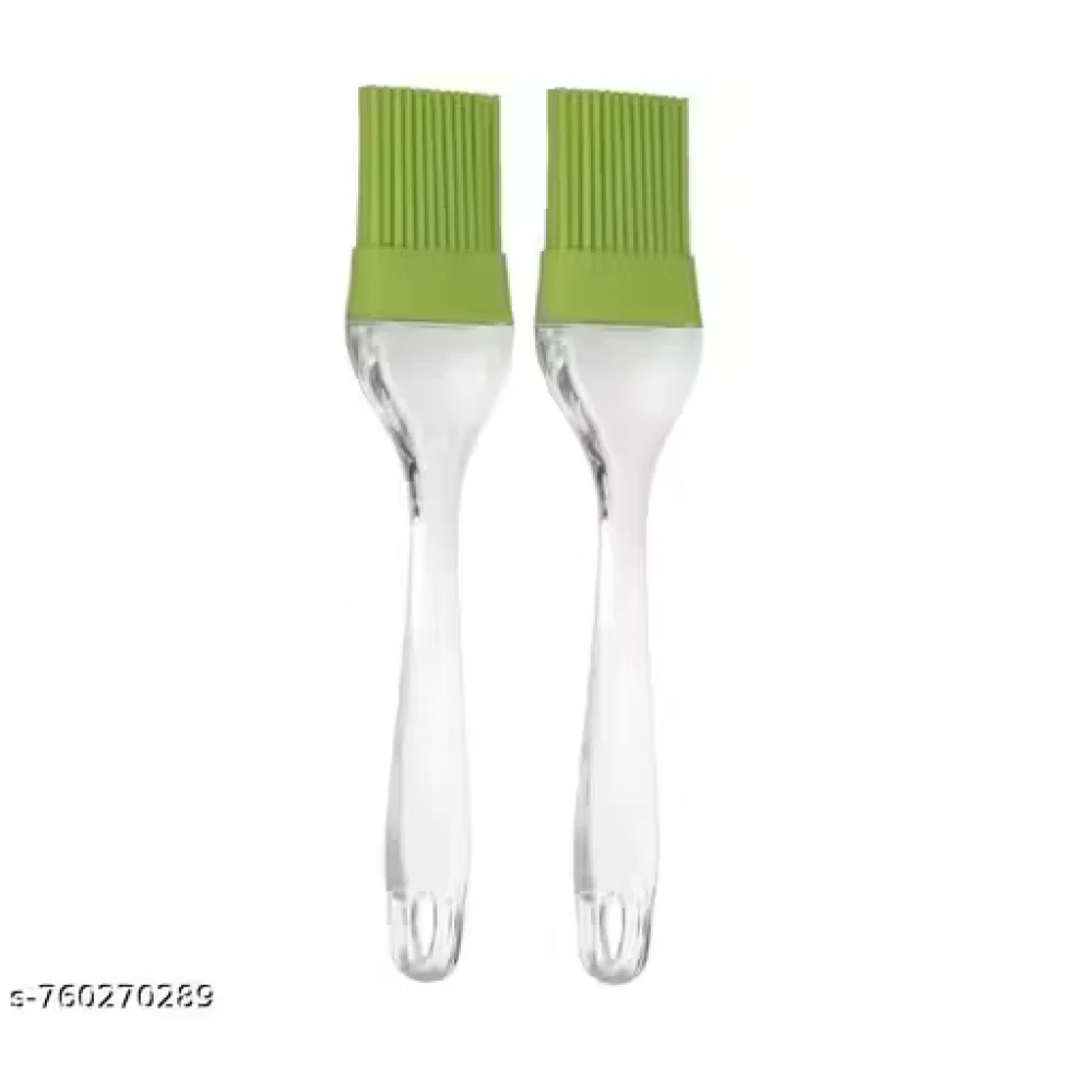 Premium Heat Resistant Silicone Pastry Brush | Oil & Butter Basting Brush for Baking, BBQ & Cooking | Food Grade Kitchen Tool | Pack of 2