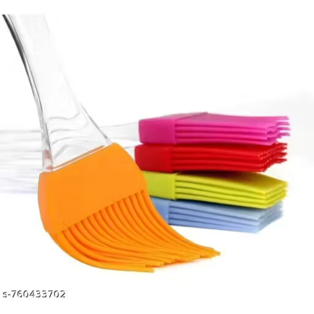 Premium Heat Resistant Silicone Pastry Brush | Oil & Butter Basting Brush for Baking, BBQ & Cooking | Food Grade Kitchen Tool | PACK OF 2