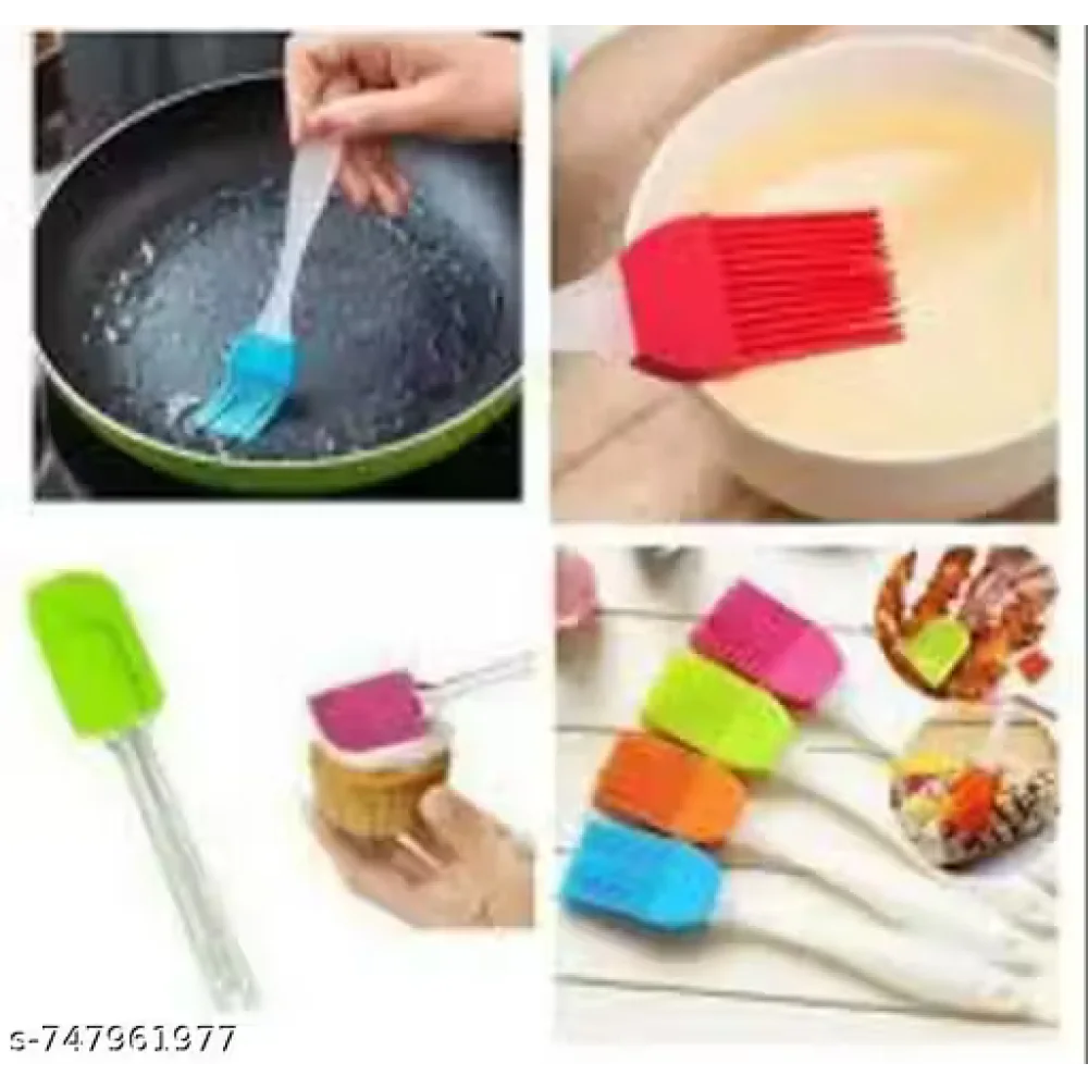 Premium Heat Resistant Silicone Pastry Brush | Oil & Butter Basting Brush for Baking, BBQ & Cooking | Food Grade Kitchen Tool (Pack of 2)