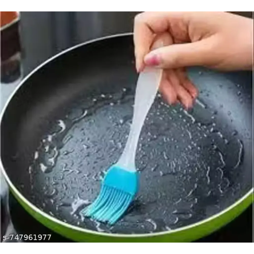 Premium Heat Resistant Silicone Pastry Brush | Oil & Butter Basting Brush for Baking, BBQ & Cooking | Food Grade Kitchen Tool (Pack of 2)